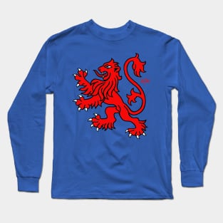 Rampant Scottish Lion heraldic design Long Sleeve T-Shirt